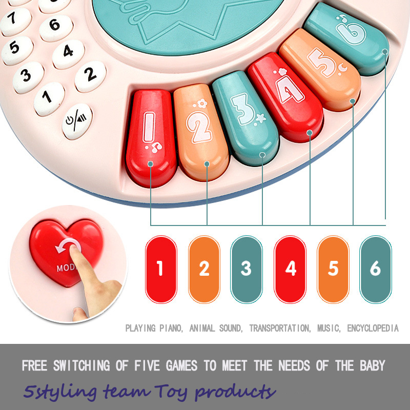 Dětská hudba, osvětlení, tleskání rukou, elektronické varhany, telefon, buben, dětská píseň, vzdělávací smysl, dětské hračky pro rané vzdělávání