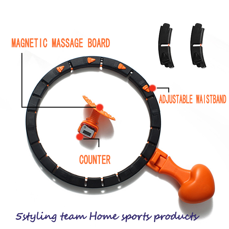 Inteligentní obruč hula, tikktok, červené, nové tělo, redukce tuku, tenký pas, demontáž, žádná Hulka Hoop továrna.