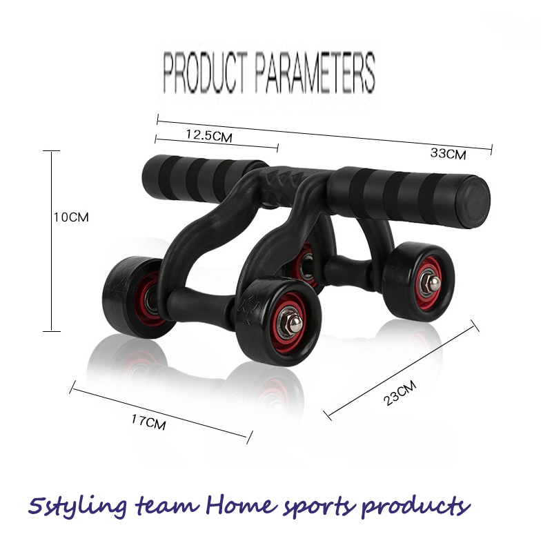 Výrobce přímo poskytuje vybavení pro fitness vybavení pro fitness břišní kola se čtyřmi koly.