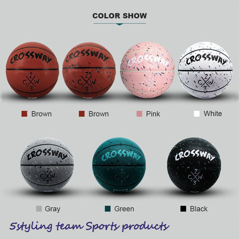 Výrobce clossway basketball 5 č.7 pu absorpce vlhkosti vnitřní a venkovní dospělé soutěže trénink basketbal přizpůsobení přizpůsobené